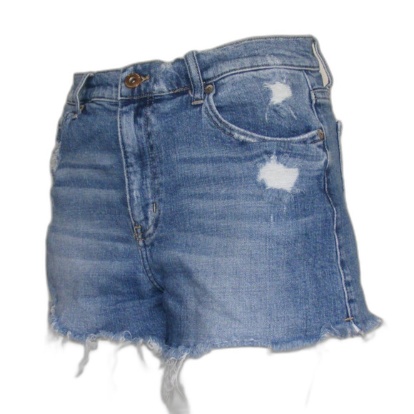PISTOLA Denim Shorts, 29, Cut offs, Zipper fly, Fringe/Raw hem, Pockets, Blue - Picture 3 of 12